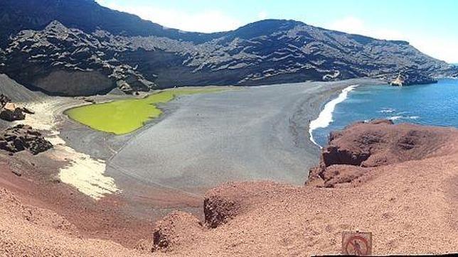 Lago verde, en Lanzarote