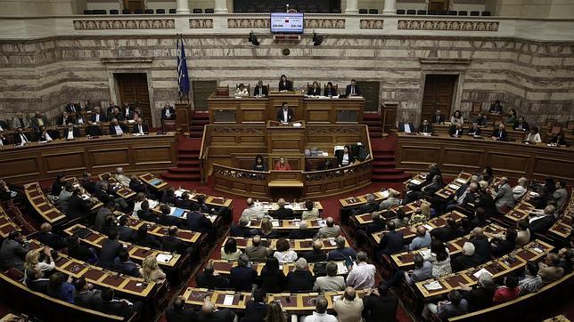 Tsipras, en el Parlameno griego