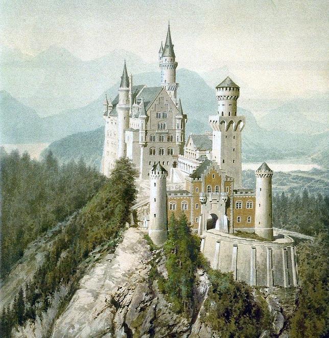 El cuadro de Hitler que representa al castillo de Luis II de Baviera