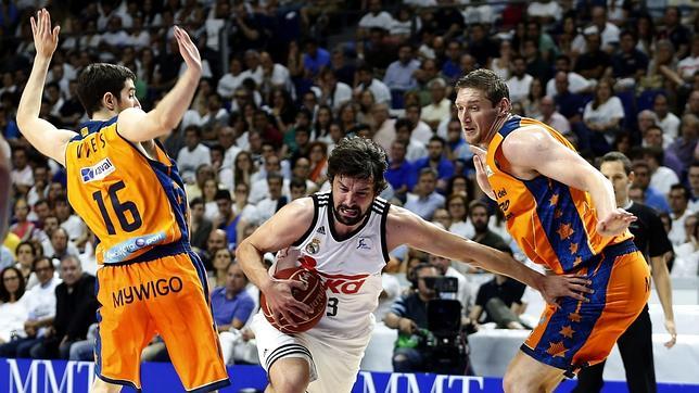 Sergio Llull, durante el encuentro frente al Valencia Basket