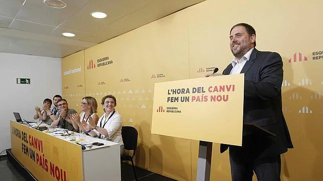 Oriol Junqueras, en el Consell Nacional de ERC