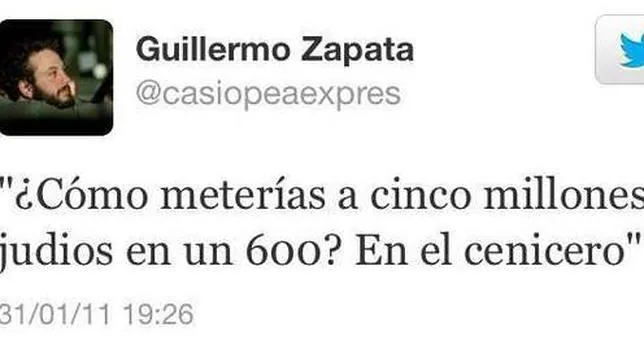 La Policía investigará los tuits de Zapata por si fueran constitutivos de delito