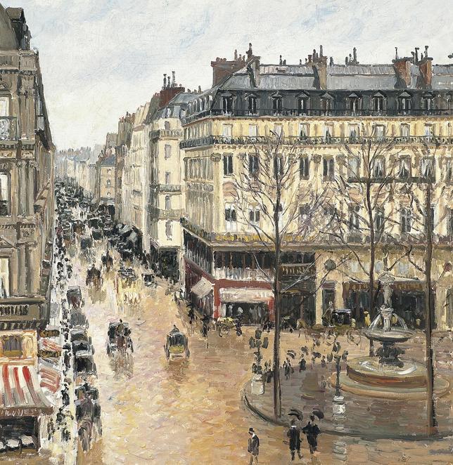 «Rue Saint-Honoré por la tarde. Efecto de lluvia» (1897), de Pissarro