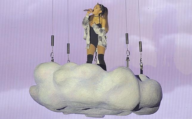 Ariana Grande, en el concierto que ofreció en el Palau Sant Jordi de Barcelona
