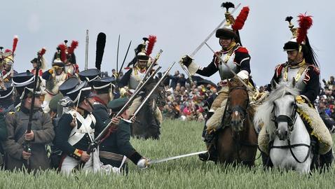 Recreación de la batalla de Waterloo