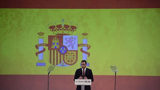 Pedro Sánchez, tras su proclamación como candidato del PSOE
