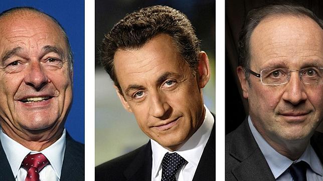 Jacques Chirac, Nicolas Sarkozy y François Hollande
