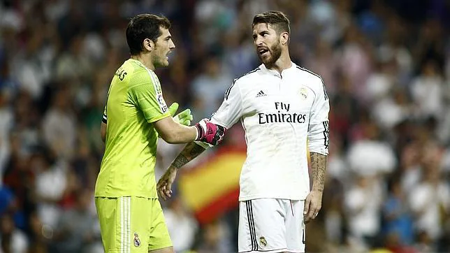 Casillas y Ramos, durante un partido esta temporada
