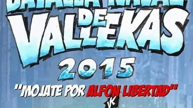 Cartel de la batalla del agua de Vallecas 2015