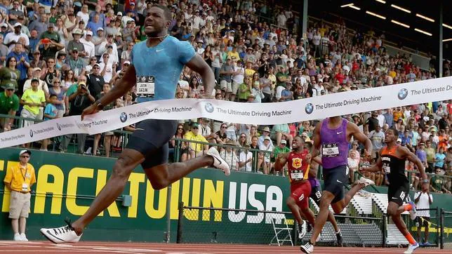 Gatlin gana los 200 metros en los trials estadounidenses celebrados en Eugene, Oregon