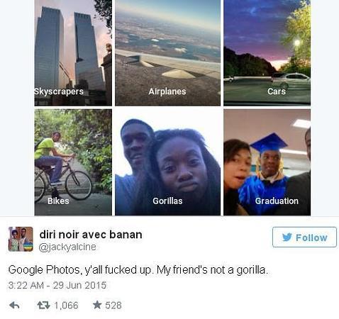 El error racista de Google Photos: confundir a dos negros con dos gorilas