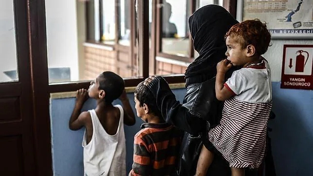 Niños sirios refuagiados en Uskudar, Turquía
