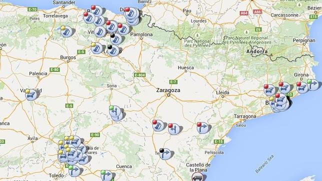 Circulación irregular en Madrid y problemas en Barcelona