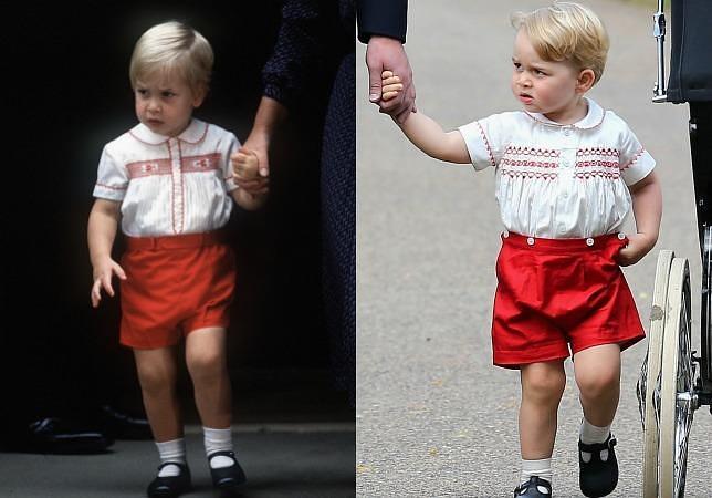 El príncipe Jorge, una copia de su padre, Guillermo de Cambridge, en 1984