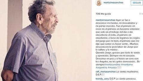 Tristeza de Marta Sánchez por la muerte de su mentor en Olé Olé, Jorge Álvarez