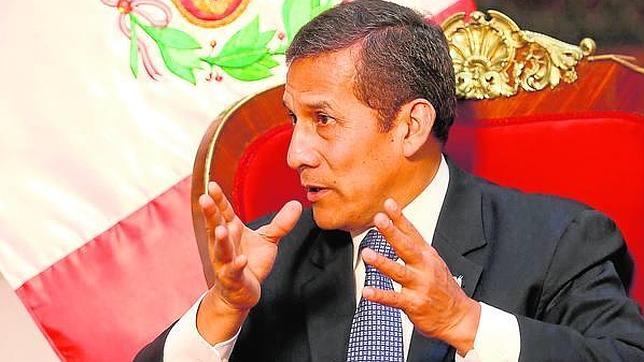 El presidente Ollanta Humala, durante la entrevista en Lima