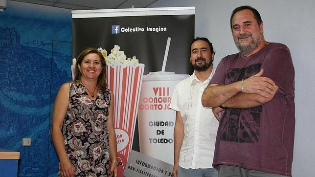 Diego Mejías, Javier Perea y Rosa Ana Rodríguez en la presentación del concurso de cortos