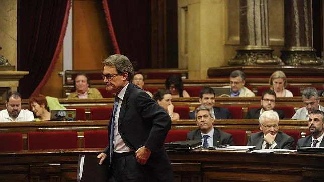 El presidente catalán, Artur Mas, en el Parlament