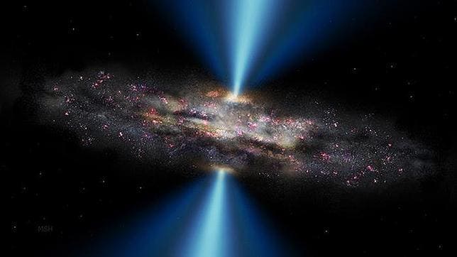 El agujero negro que crece más deprisa que su galaxia