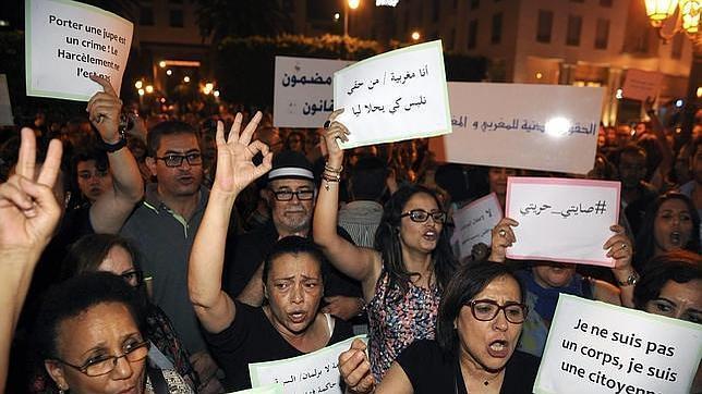 Protestas en Marruecos contra la detención de las dos jóvenes