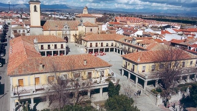 Vista aérea de la Plaza Mayor de Brunete