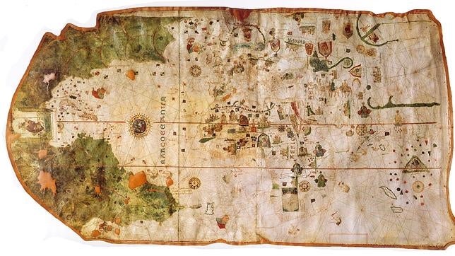 El mapa con el que Colón vendió América a los Reyes Católicos