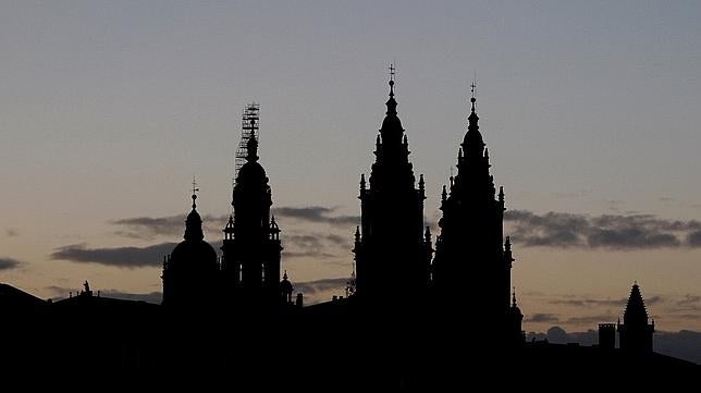 Silueta de la catedral de Santiago