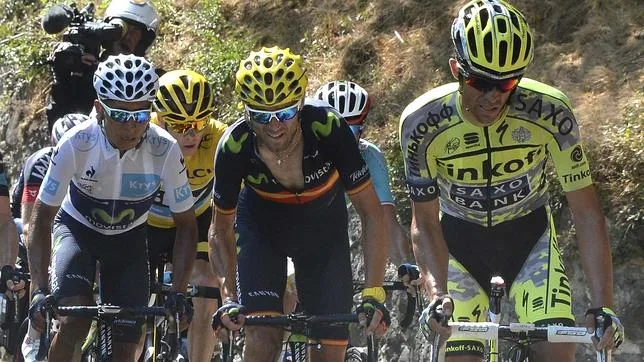 Contador tira del grupo de favoritos en la etapa de ayer