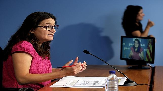 Mónica Oltra, en la rueda de prensa tras el Pleno del Consell la semana pasada