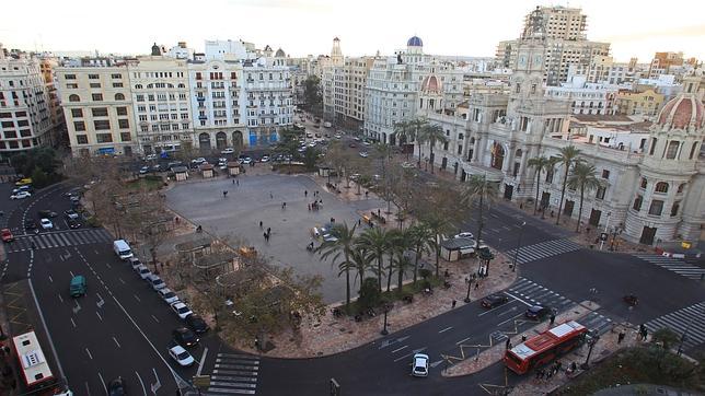 En la imagen, la Plaza del Ayuntamiento de Valencia