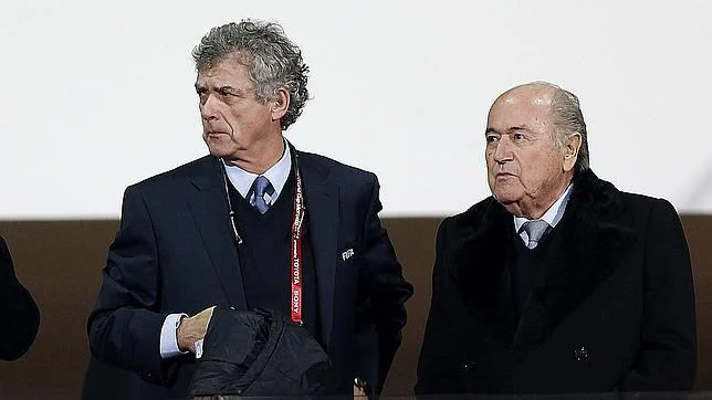 Ángel María Villar y Joseph Blatter