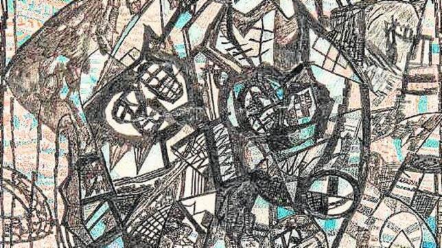 Una de las piezas de Pável Filónov en su retrospectiva malagueña