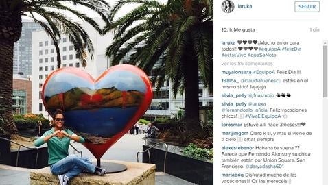 Lara Álvarez en Union Square, San Francisco