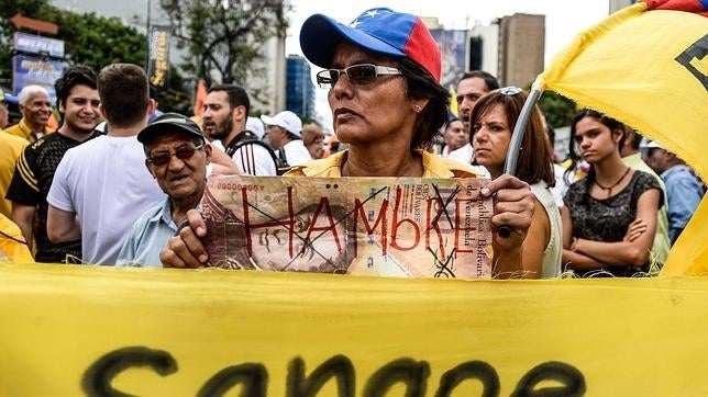 Marcha de la oposición venezolana contra el hambre