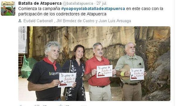 La Batalla de Atapuerca busca apoyos en twitter para ser de Interés Regional