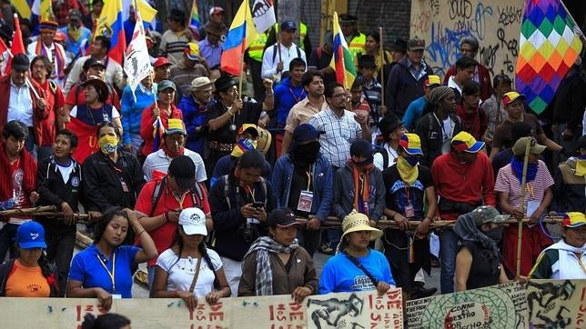 La marcha indígena llega a Quito y se une al paro nacional