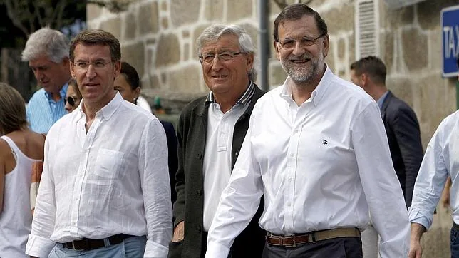 Mariano Rajoy durante sus vacaciones en Galicia