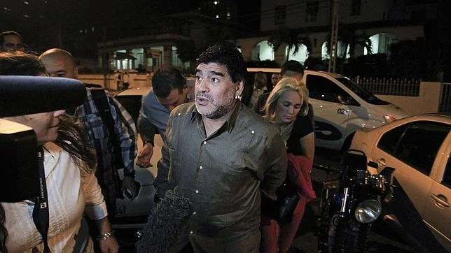 Maradona en La Habana en enero de 2015