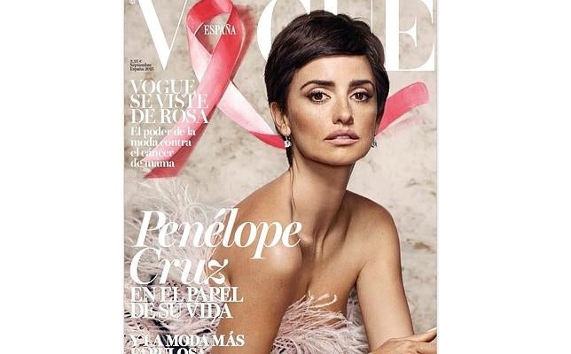 Penélope Cruz, portada de la edición especial de «Vogue» contra el cáncer de mama