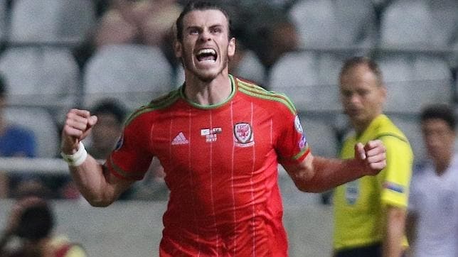 Gareth Bale, celebrando su decisivo tanto