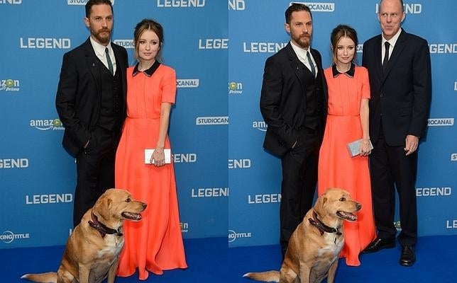 El perro de Tom Hardy, la gran estrella en el estreno de «Legend»