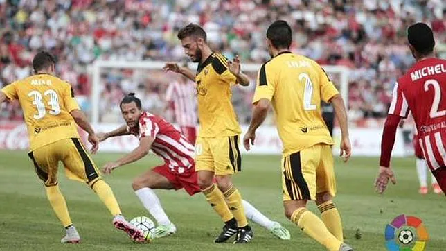 Imagen del duelo entre Almería y Osasuna en el Juegos del Mediterráneo