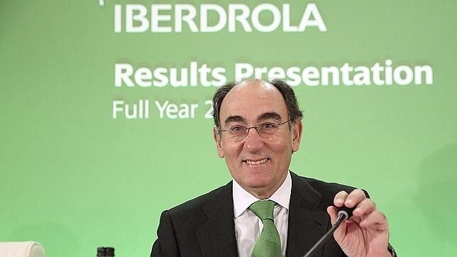 El presidente de Iberdrola, Ignacio Sánchez Galán, durante la presentación de los resultados de 2014