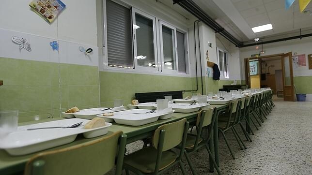 Imagen del comedor en la escuela Vicente Aleixandre de Alcorcón