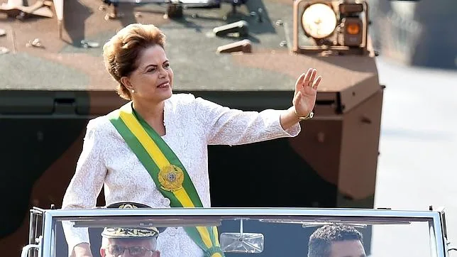 Dilma Rousseff durante el pasado día de la independencia brasileño