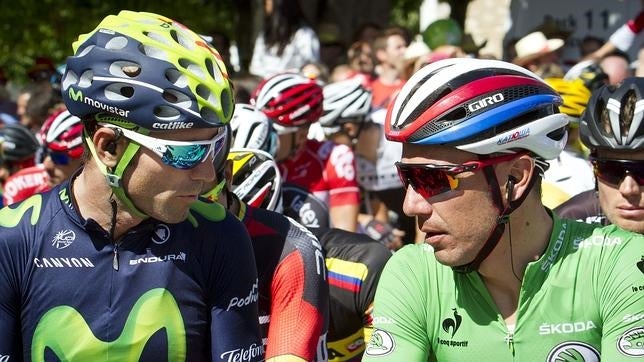 Valverde y Purito lideran a España en Richmond