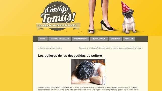 Captura de la web «contigotomas.com» en la actualidad