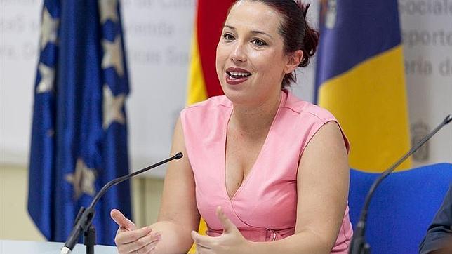 La vicepresidenta del Gobierno de Canarias, Patricia Hernández, durante una comparecencia pública
