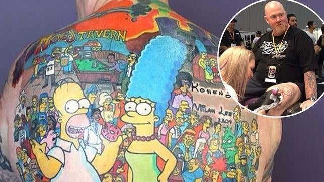 El australiano que tiene más de 200 tatuajes de los Simpsons