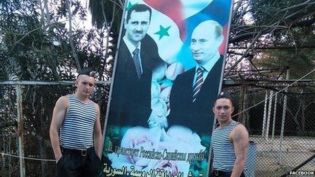 Selfie de dos soldados rusos en Siria